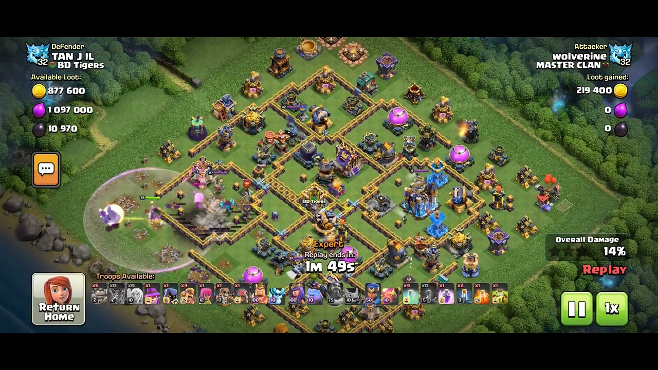 TH17 to TH18, 3 Star attack strategy, ranked mod, meteor golem 