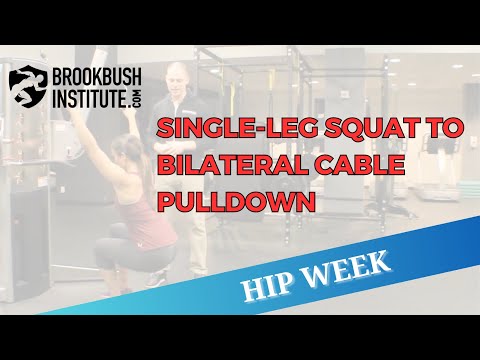Single Leg Squat to Bilateral Cable Pulldown