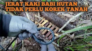 Cara menjerat babi hutan tidak perlu korek tanah