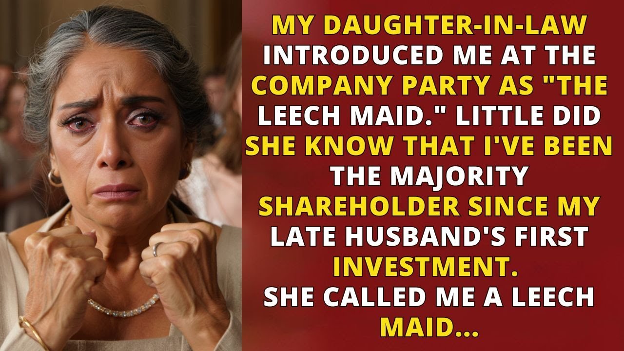 At the Company Party, My DIL Called Me "The Leech Maid" — But She Had No Idea Who I Really Was...