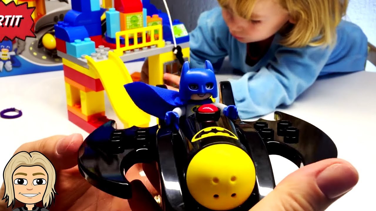 Gertit Toys Review Plays with Batman and Batcave Building Lego Bricks - Epic Battle of Super Heroes