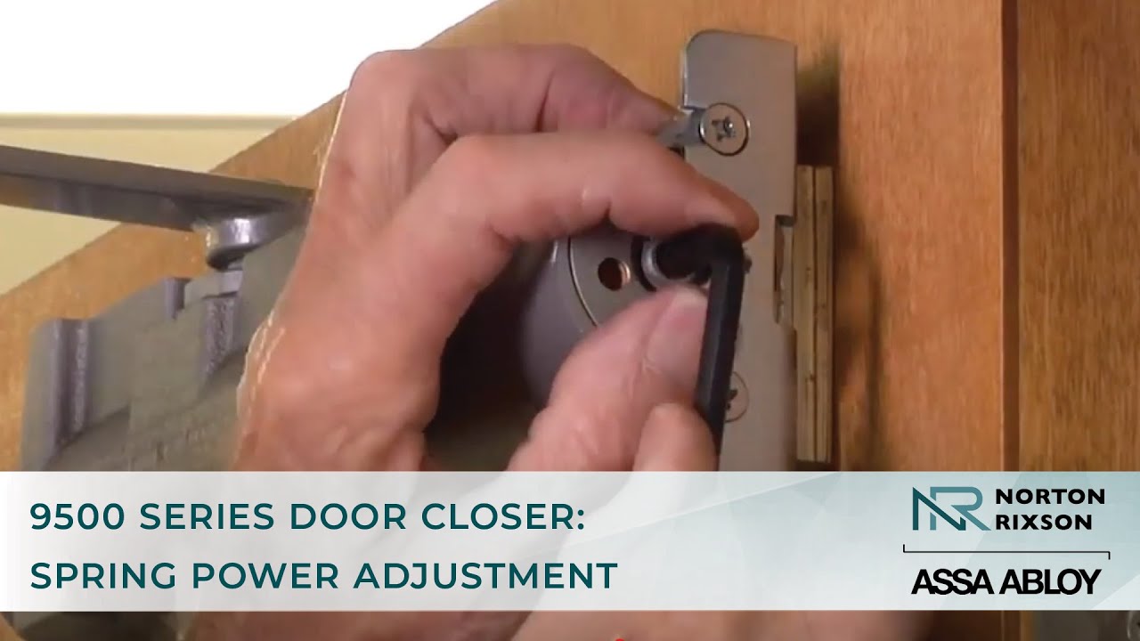 How to Install a 9500 Series Door Closer Spring Power Adjustment YouTube