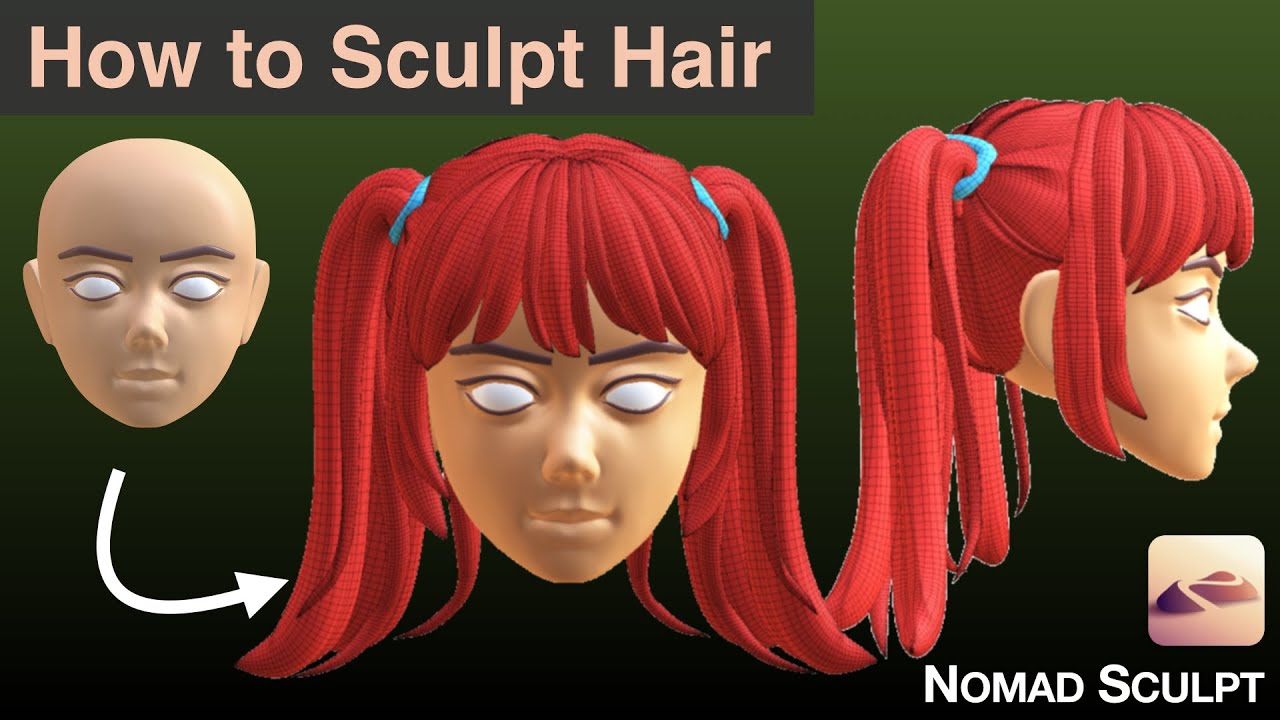 How to Sculpt Hair, Step by Step Nomad Sculpt YouTube