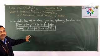 Class-11 Statistics Unit-3 Statistical Tools and Interpretation Measures of Central Tendency Median