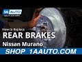 How to Replace Rear Brakes 2009-14 Nissan Murano