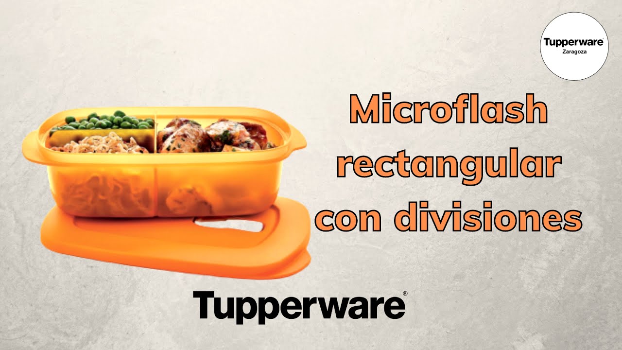 Recipiente Para Microondas Con Divisiones 1 Litro Tupperware