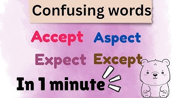 Accept vs Except vs Expect vs Aspect | Easy Explanation with Examples | Hindi meaning 