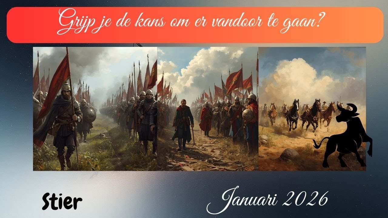 TAROT STIER   Januari 2026 -  Grijp je de kans om ervandoor te gaan