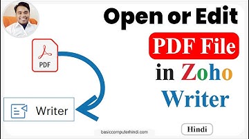 How to open or edit pdf file in zoho writer | convert pdf to zoho writer