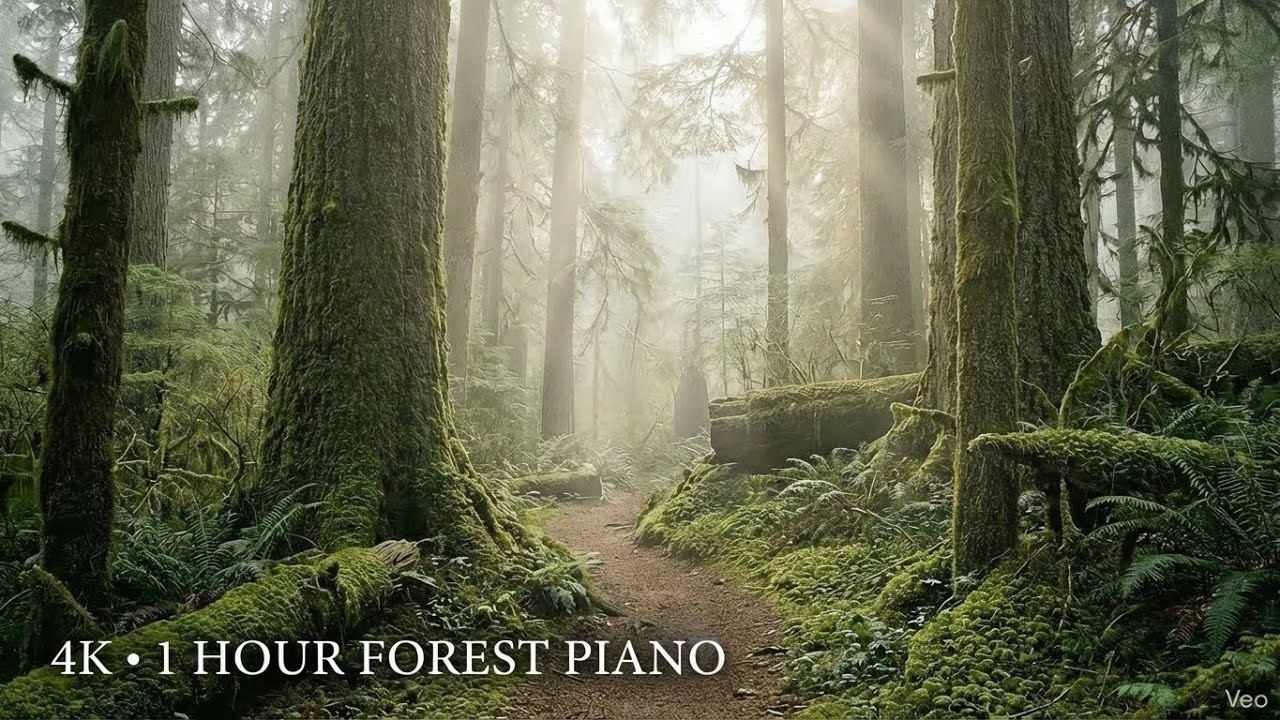 Forest Relaxation Music 🌲 Piano, Nature Sounds & Theta Waves (1 Hour)