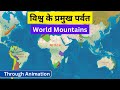 World Mountains | विश्व के प्रमुख पर्वत | Through Animation | World Geography #upsc