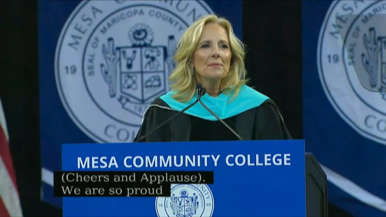 Jill Biden addresses Mesa Community College graduates - YouTube