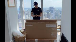2026 Samsung Frame Pro Neo QLED LS03HW unboxing and wall mounting (features Chicago skyline)