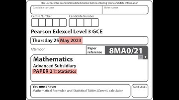 Edexcel LINEAR AS Level - June 2023 - Statistics