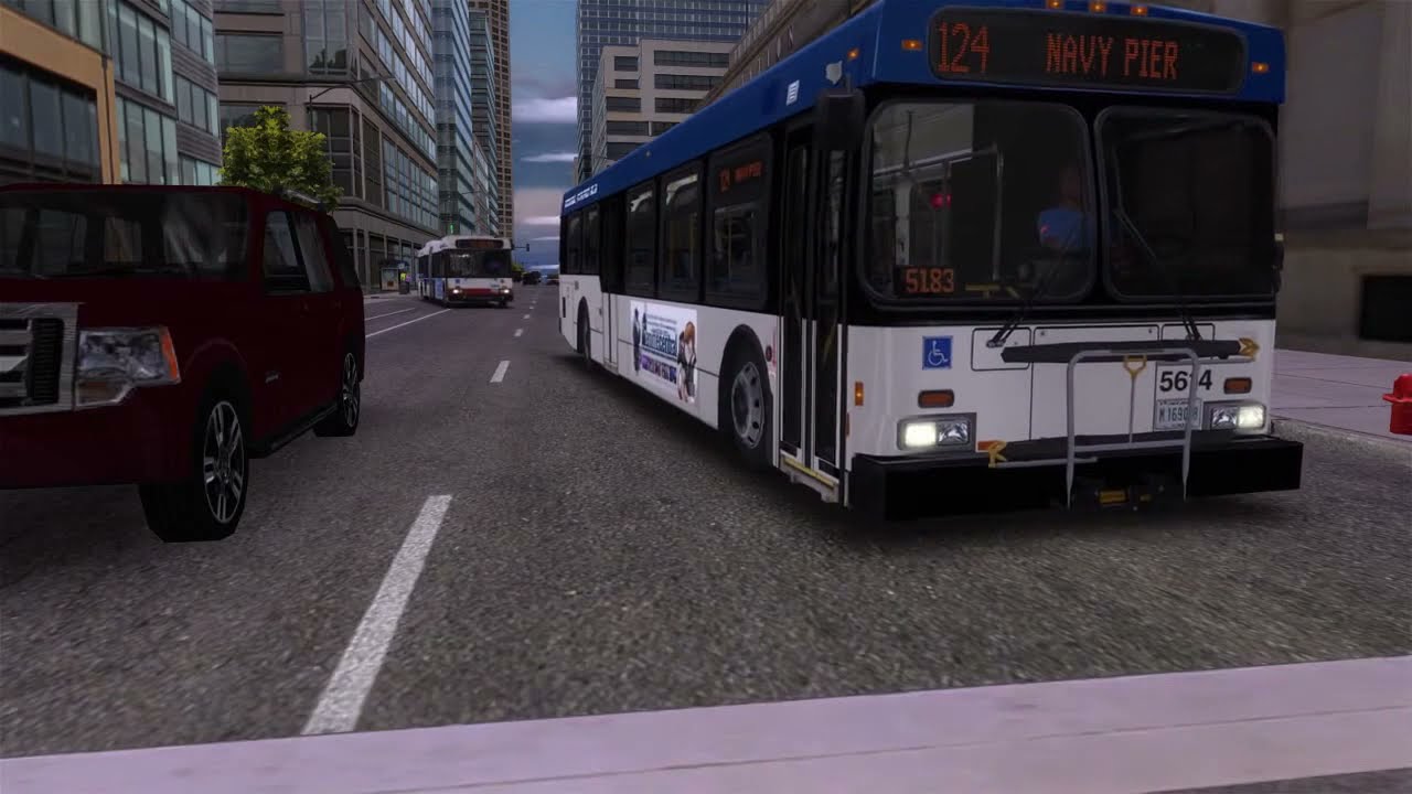 Anime New Flyer D40LF On Route 124 In Downtown Chicago