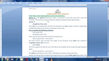 More About Getline  And Write  Function