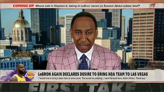 Stephen A. reacts to LeBron James making a case for an NBA team in Las Vegas | First Take