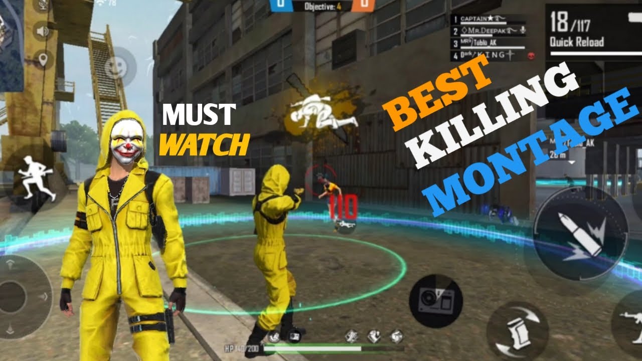 BEST KILLING MONTAGE || GARENA FREE FIRE || CAPTAIN GAMING ||