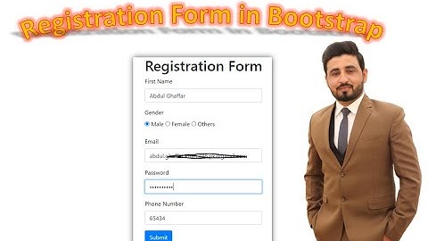 Registration Form  in Bootstrap | Urdu/Hindi