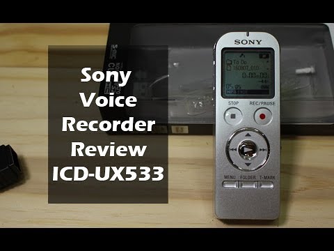 Sony ICD-UX533 Voice Recorder Review - YouTube