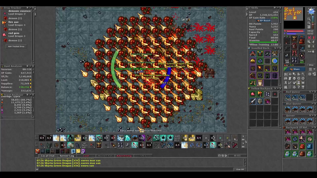 Tibia - Demons Oramond 3kk xp/H - YouTube