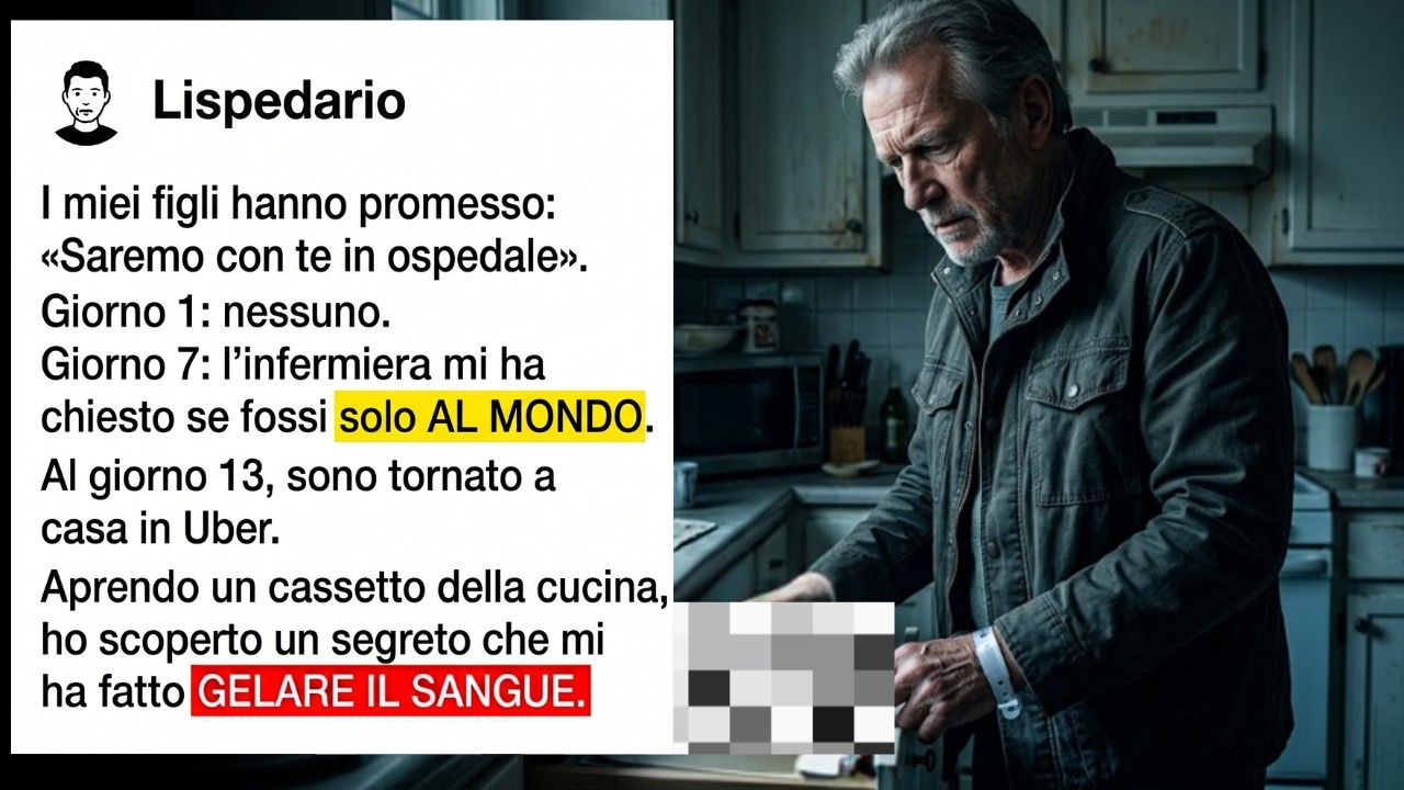 Dopo tredici giorni in ospedale, nessuno dei miei tre figli è venuto a prendermi. Ho chiamato un Uber. Quando sono entrato in casa, ho trovato impronte sul tappeto, il cuscino del divano girato e...
