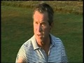 George bush warning of terrorism  then driving a golf ball