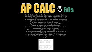 2023 AP Calc BC Question 3 - Differential Equations and Tangent Line Approximation