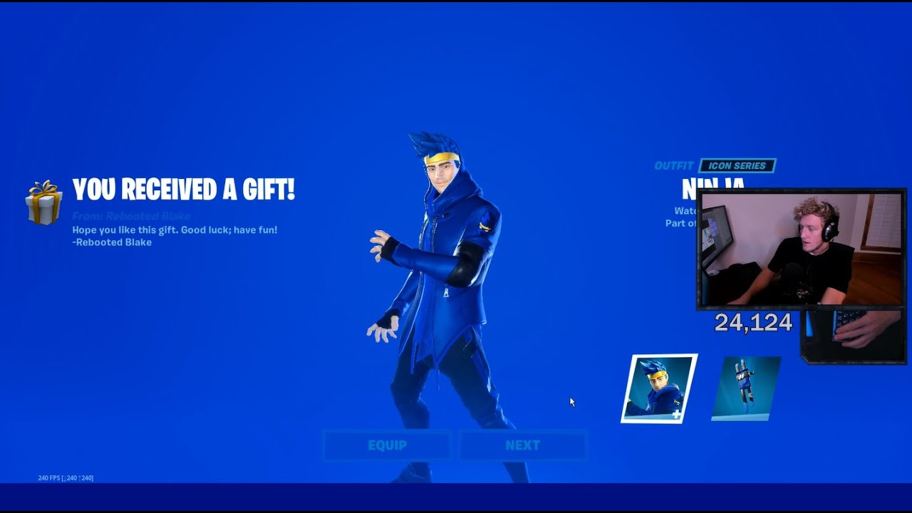 Alguien Le Regala La Skin De Ninja A Tfue Y Esta Fue Su Reaccion
