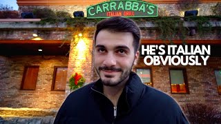 I TOOK CARLO TO CARRABBA'S ITALIAN GRILL....