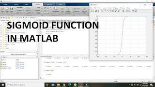 sigmoid function in matlab | how to plot a sigmoid function in matlab