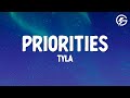 Tyla - Priorities (Lyrics)