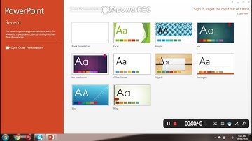 Opening Ms powerPoint 2013