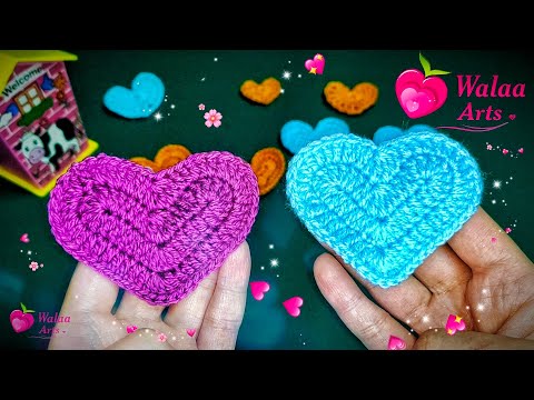 كروشيه قلب جميل بالباترون خطوة بخطوة          