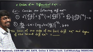 Order and Degree | Parimal Sir (M.Sc. IIT-Delhi) IIT-GATE Qualified #iitjam #university #bscmaths