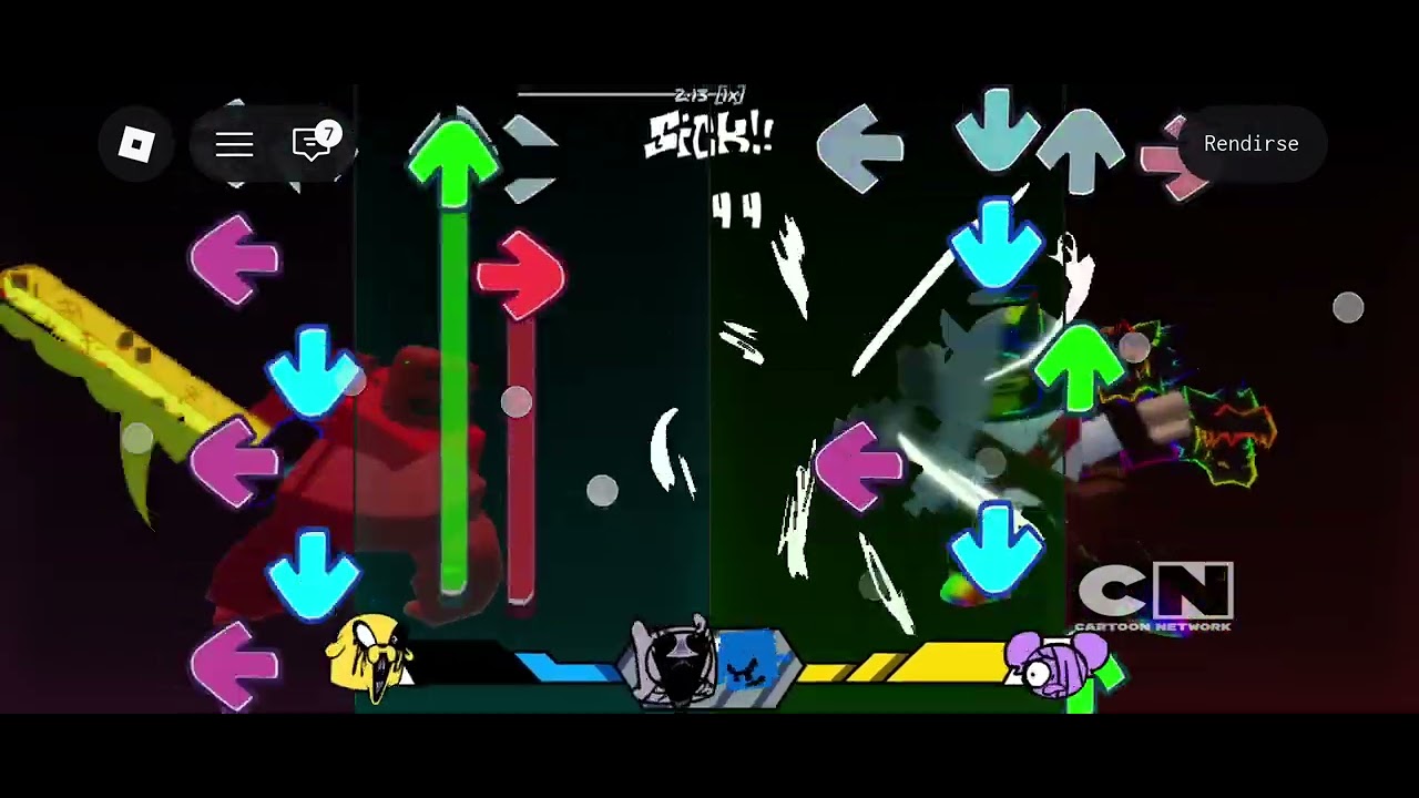 El juego es  Friday Night party en roblox