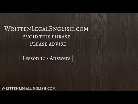 Why You Must Avoid the Lazy Term "Please Advise" - Answers