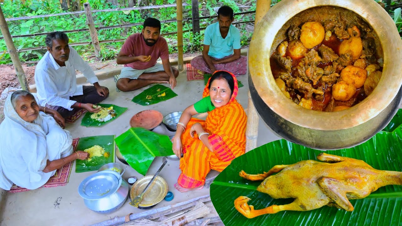 গ্রাম্য পদ্ধতিতে হান্ডিতে পাতি হাঁস রান্না | Duck curry recipe in Handi | village style cooking