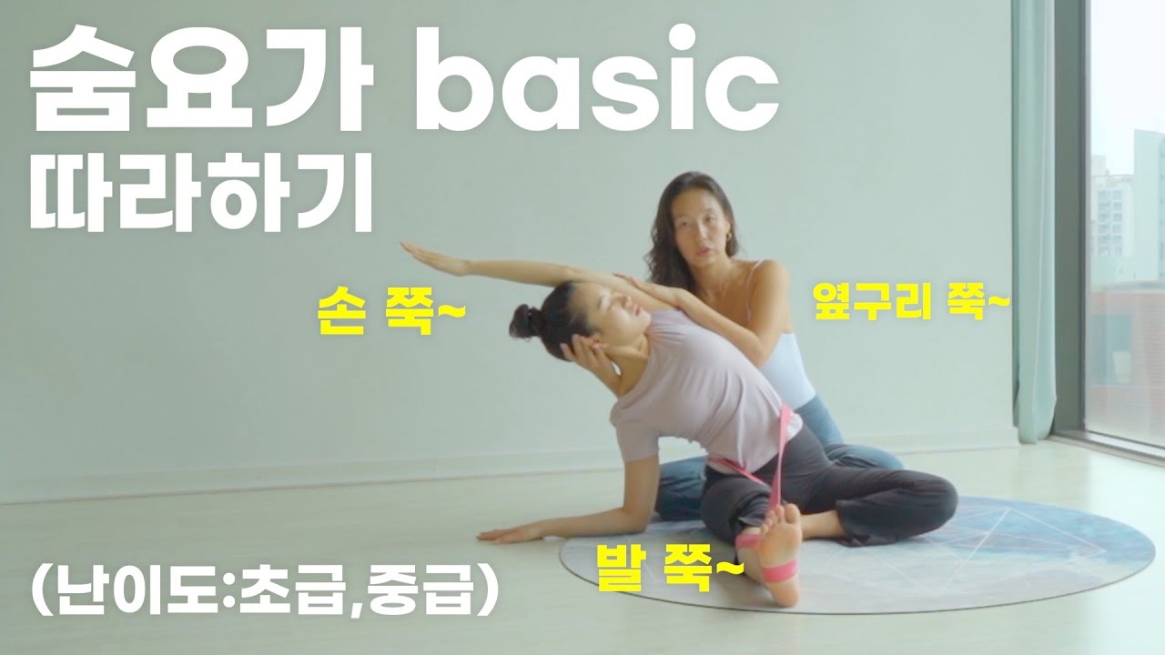 요가를 실제 수업처럼 따라 해보세요😀 Let's go 숨요가 베이직~