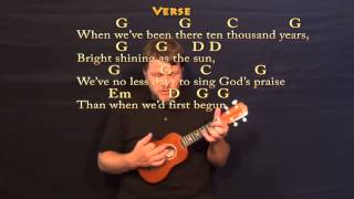 Video thumbnail of "Amazing Grace (Hymn) Ukulele Cover Lesson with Chords/Lyrics"