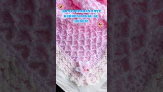 Hermosa manta para bebés tejida con gancho paso a paso con una orilla preciosa 😻 #shorts #crochet