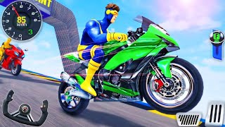 Superhero Stunts Bike Race Game 3D - Moto Bike Racing Single Bike Racing - Android Gameplay screenshot 4