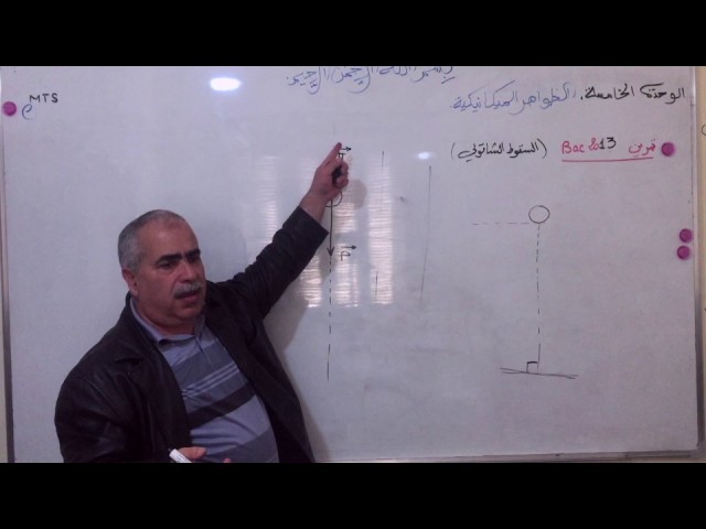 السقوط الشاقولي الجزء1  Bac 2013S