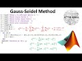 Gauss-Seidel Method with MATLAB code