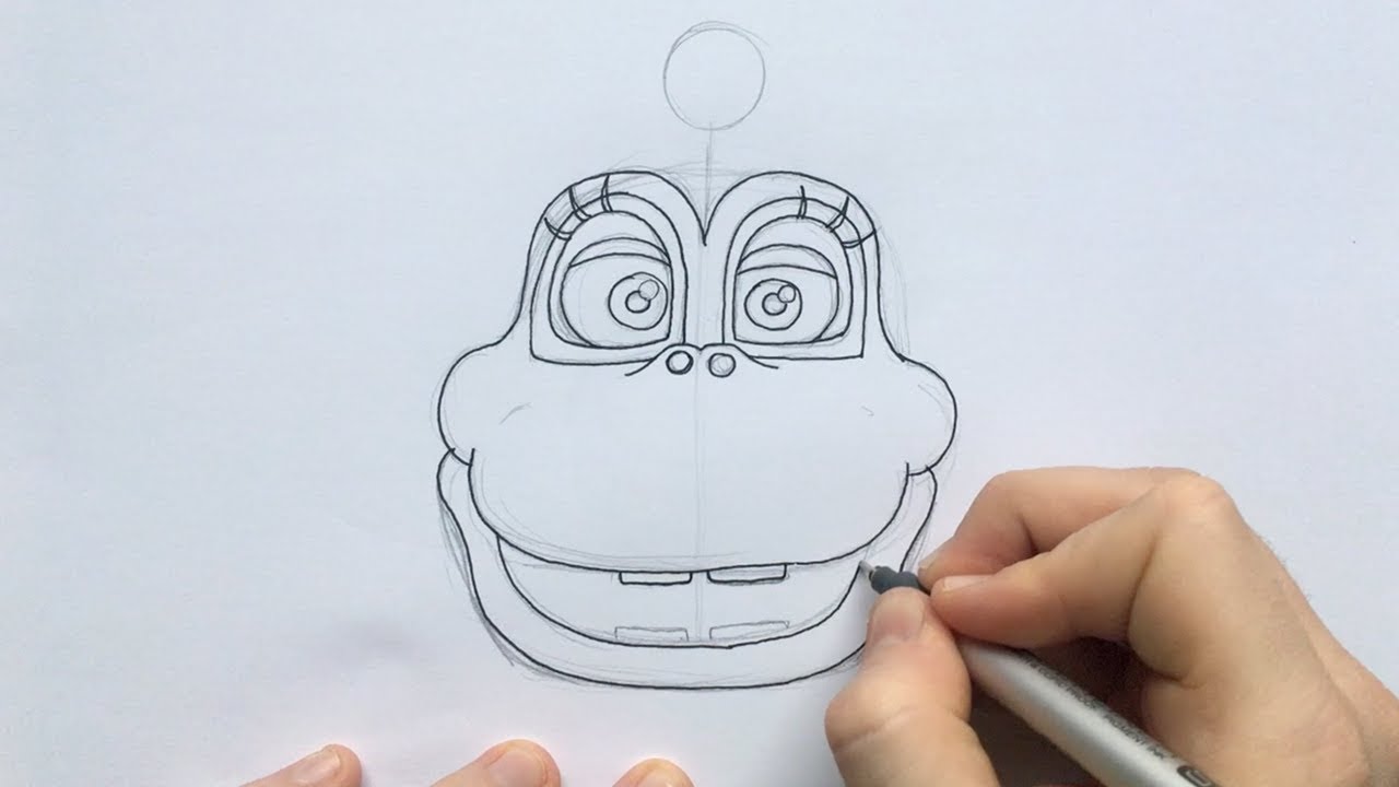 how to draw happy frog head fnaf 6 freddy fazbear s pizzeria