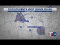2 students injured in Warren County school bus crash