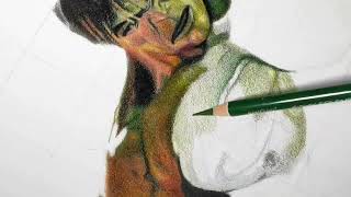 Incredible Hulk Color Pencil Drawing