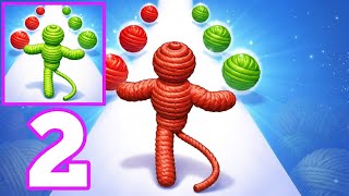 Rope Man Run: Yarn Hero Game - Gameplay Walkthrough Part 2 - Grow Rope Giant Run (Android, iOS) screenshot 1