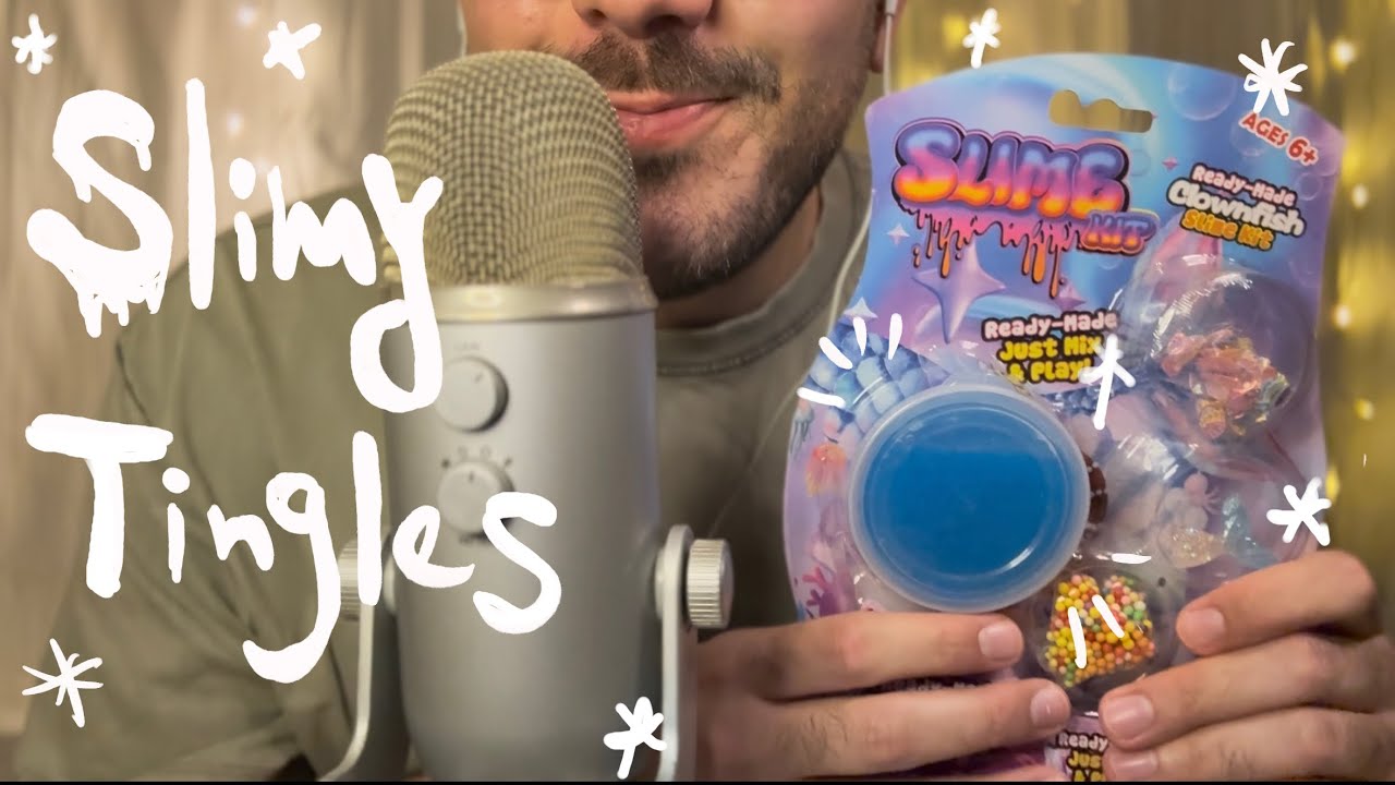 Trying Slime for the First Time 🫧 Brain-Melting ASMR Slime Sounds 🥣 (Tapping, Whispers & Mic Spa)
