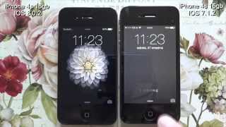 iPhone 4s 16gb -  speed test between IOS 8.0.2 and IOS 7.1.2(iPhone 4s 16gb - speed test between IOS 8.0.2 and IOS 7.1.2., 2014-09-27T12:29:41.000Z)